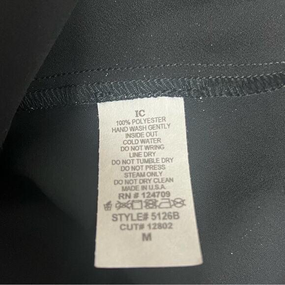 NWT IC by Connie K Metallic tie sleeve ruffle button down top Sz M - Picture 7 of 7